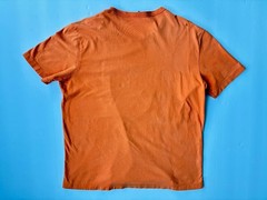 Complexo B Hand Print Graphic Crew T-Shirt Orange Brazil Catholic Religious