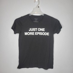Just One More Episode Mens Shirt Small Black Short Sleeve Mighty Fine