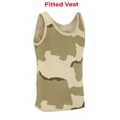 Army Vest Military Combat Singlet Sleeveless Fancy Dress Tank Top US Tri Desert
