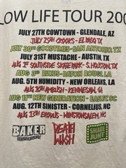 Vintage Skate Shirt 2009 Low Life Tour Deathwish Baker Skateboards Reynolds Auto