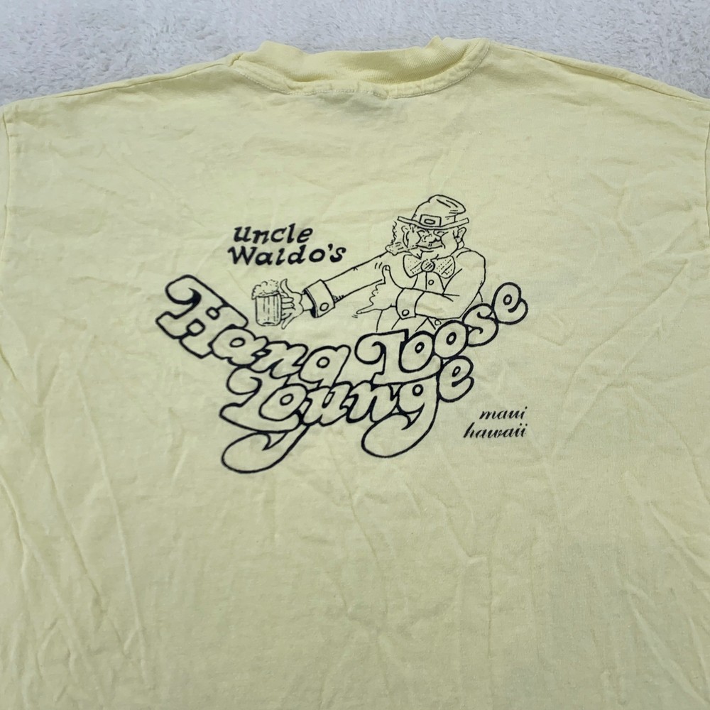 Vintage Uncle Waldo’s Hang Loose Lounge Shirt Mens Large Maui Hawaii 80s Tee