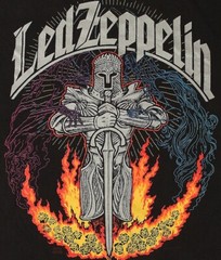 Vintage 1990s Led Zeppelin Cotton Black Men All Size T-shirt NG2777