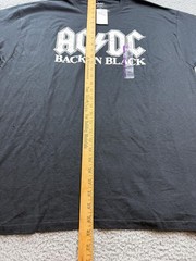 AC/DC Back In Black Shirt Mens XL Black Band Rock Graphic Tee Athletic Fit Music