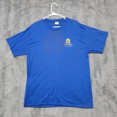 Vintage 90s Panama Jack Shirt Mens XL (Fits Medium) Blue Myrtle Beach Sun Tan