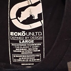 Ecko Unltd. Vintage Men’s L Black Graphic Rhino Crew Neck Cotton Tee