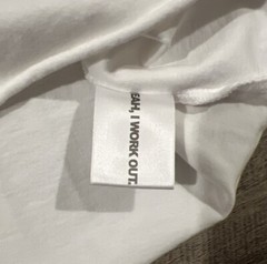 Y,IWO (Yeah, I Work Out) Gym Muscle T Shirt Mens Size 2 White Raw Edge – NWOT
