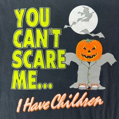 Vintage Halloween Pumpkin Sleepshirt “You can’t scare me…” Funny Joke OSFA Vtg