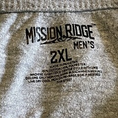 Mission Ridge Shirt Men 2XL Gray Cotton Polyester Best Dad Ever Short Sleeve Tee