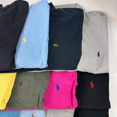 Wholesale Lot of 15 Ralph Lauren Men’s Long Sleeve Polo(Assorted Sizes)
