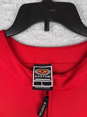 Easton Shirt Adult Large Red 1/4 Zip Baseball Sport Warmup Waist Drawstring