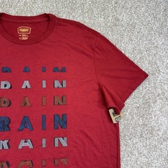 NEW Foundry T Shirt Mens Size XLT Red Train Spellout Short Sleeve