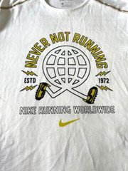 Nike Miler Dri-Fit ‘Never Not Running’ White Medium (M) T-Shirt