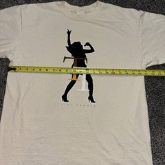 Vintage Tina Turner T-Shirt White Size Large Light Tan Anvil Tag Music 90’s