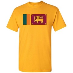 Sri Lanka Flag – Classic Country Home Souvenir National Pride T Shirt – Gold