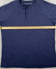 Faherty Henley Long Sleeve Shirt Men’s XL Blue Cloud Cotton
