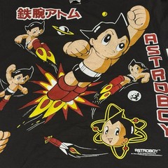 90s vintage Astro boy Tee T-shirt Black Tezuka Osamu Japan Anime Tultex