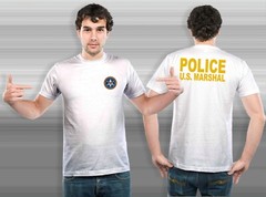 US UNITED STATES MARSHAL POLICE MILITARY SPECIAL FORCE DEPARTMENT T-SHIRT