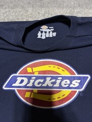 DICKIES Work Wear Logo Baggy Large Blue Shirt