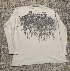 Y2K Avirex Grave House & Ghost Mountain Long Sleeve Thermal Skeleton Size Xl/2XL