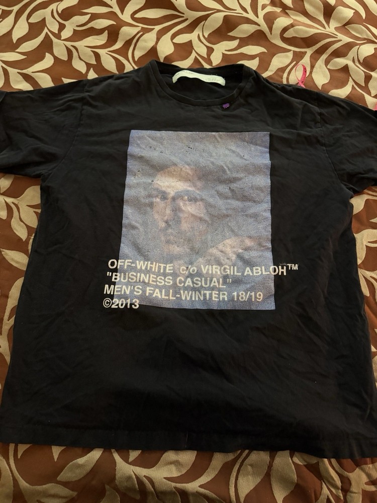 Off-White “Business Casual” Bernini Men’s Short Sleeve T-Shirt XL Streetwear
