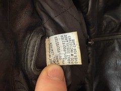 Vintage 80s Leather Jacket Mens Black Genuine Size XL YBS Zipper Rare