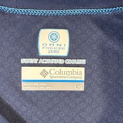 Columbia Navy Omni-Freeze Zero Performance Shirt Men’s Large Cooling Tee