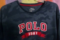 Polo Ralph Lauren Performance 1967 Spell Out Shirt XLT Blue Camo 48″ Chest