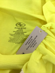 ATHLETIC WORKS Breathable Acid Yellow Short Sleeve Crew Neck T-Shirt Sz M*