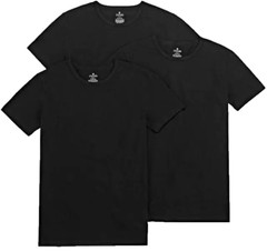 Stafford 3Pk Men’s XL Black Crewneck TShirts Heavyweight 100% Cotton Undershirt