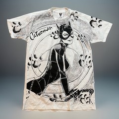 1992 Vintage Catwoman Batman DC Comics AOP Front Men’s T Shirt Medium USA Movie