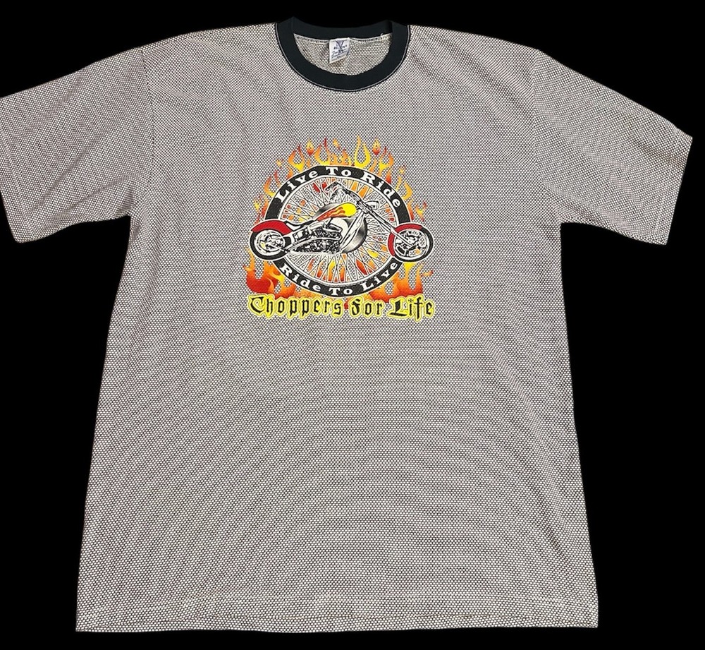Vintage Choppers For Life Live To Ride Ride To Live Belton Shirt USA Excellent