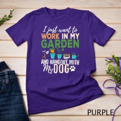 Gardening T-Shirt Dog Lover Gardener Garden Pet Gift Plants Unisex T-shirt