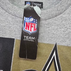NWT M NFL Team Apparel New Orleans Saints Mens Gray Graphic T-Shirt
