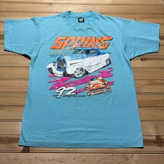 Vintage 1992 Spring Cling XIV Chrome & Custom Houston Texas T-Shirt USA – Large