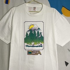 Vintage 90s Science Nature Art Tshirt XL USA NSTA Mountain Wildlife Preservation