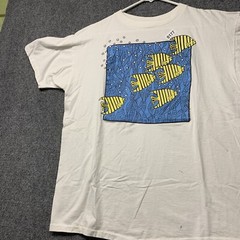 Vintage Aquatic T-shirt Adult Size Extra Large White Short Sleeve Men’s 80s