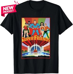 Super Friends T-Shirt – Batman, Superman, Wonder Woman, Robin – Hanna-Barbera