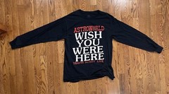 Travis Scott Astroworld Bootleg T Shirt Wish You Were Here Black Mens Size M