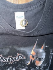 Vintage Batman Shirt Men L Black Tee Arkham Knight Video Game Promo Y2K Cyber
