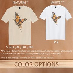 Monarch Butterfly Graphic Tee Orange Black Nature Art Print
