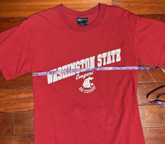 Y2K 2000s Washington State Cougars Cotton T-Shirt Size S MV Sport