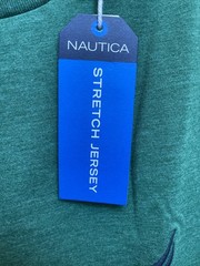NEW Nautica Mens Green T-Shirt Large Crew Neck Short Sleeve NWT $24.50