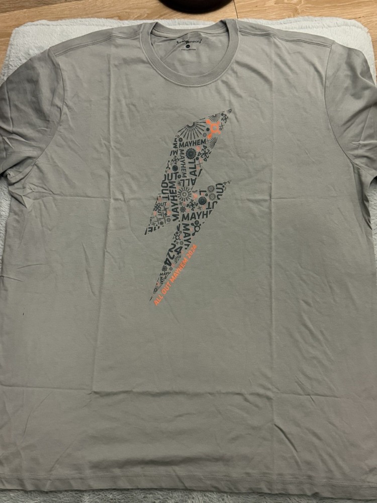OTF 2024 Mayhem Graphic Print Crew Neck Short Sleeve T-Shirt, Gray, S