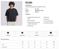 Cotton Boxy Cropped Fit T-Shirt AWDis Short Sleeve Crew Neck Tee