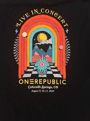 OneRepublic Artificial Paradise Tour Concert Shirt Colorado Springs August 2024