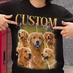 Custom Pet Photo Face Bootleg Shirt Personalized Pet Lover