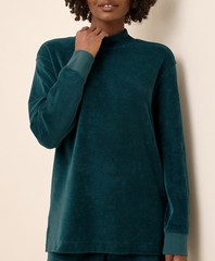 Pact Women’s Pure Velour Mock Tunic Extra Small Celestial Long Sleeve Top