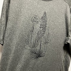 rei co-op Men’s Large Heather Green Graphic Cactus Tee Performance Shirt