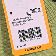 CARHARTT Heavyweight Shirt Mens Medium Green Long Sleeve Outdoor Spellout NWT