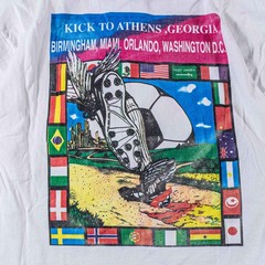 Vintage 1996 Olympics Soccer Shirt Large Final Kick To Athens Georgia Tee 90s